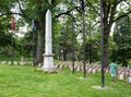 Young Boy Visiting Civil War Monument